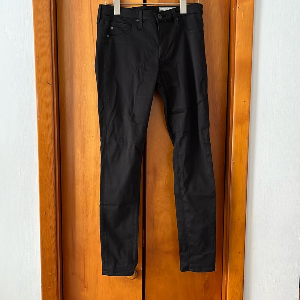 AG The Abbey Sateen mid-rise Super Skinny Ankle Jeans